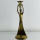 Sculptural brass candle holder, vintage