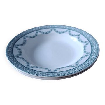 Lot de 2 assiettes creuses terre de fer