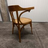Signed Baumann desk armchair light wood