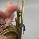Pair of gilt bronze wall sconces in hunting horn style, Louis XVI.