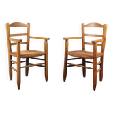 FRENCH WORK in the style of Charlotte Perriand - Pair of armchairs