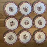 Set of 9 Badonviller plates