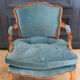 Pair of Louis XV style convertible armchairs Light wood 1900