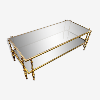 Golden brass coffee table