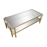 Golden brass coffee table