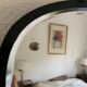 Vintage 1960s asymmetrical rearview mirror - 55 x 38 cm
