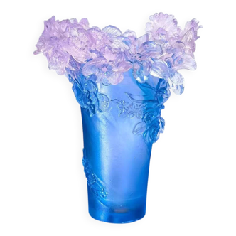 "Sweet Garden" vase, H 28 cm by Daum