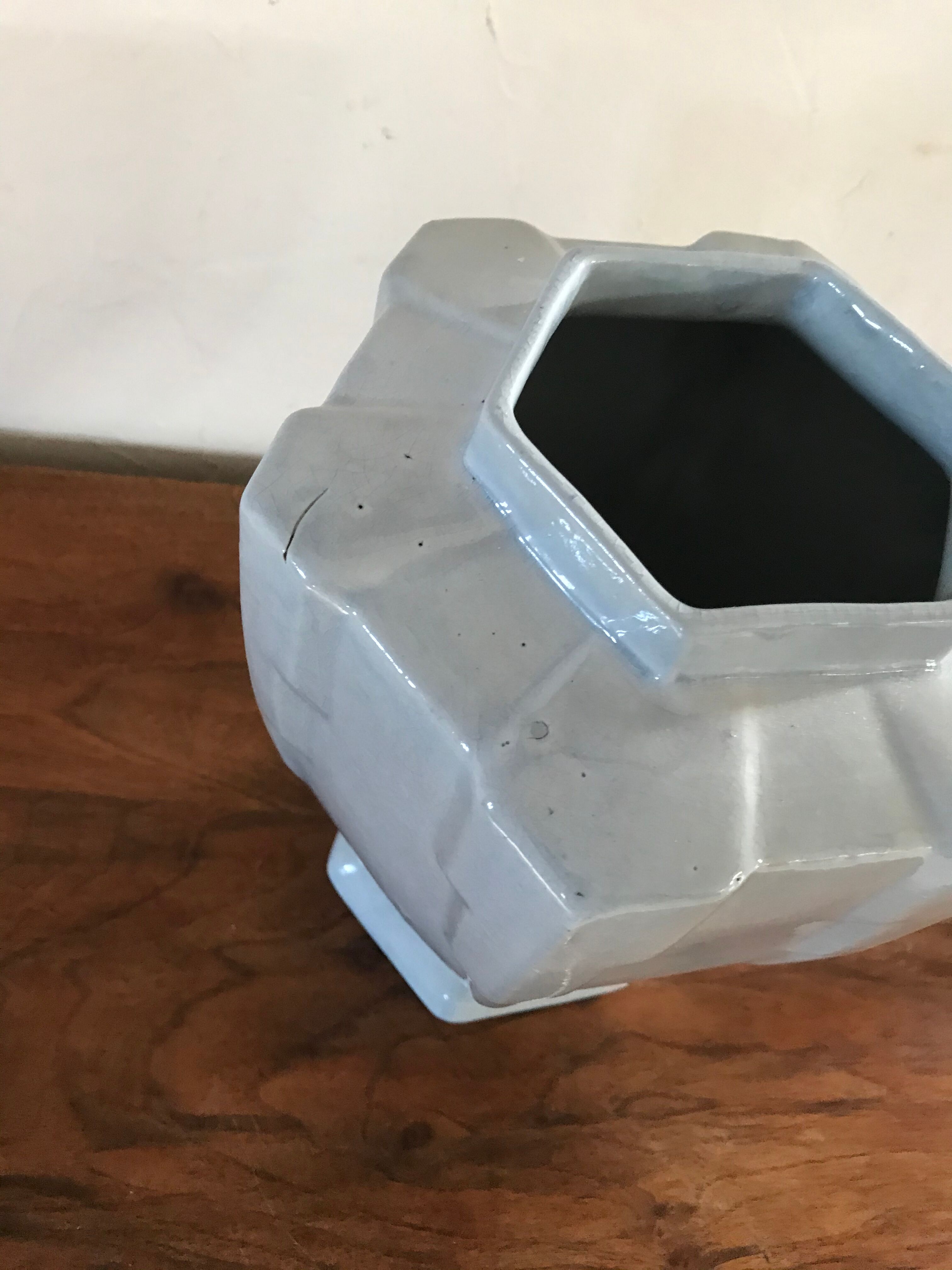 Art Deco cracked ceramic vase