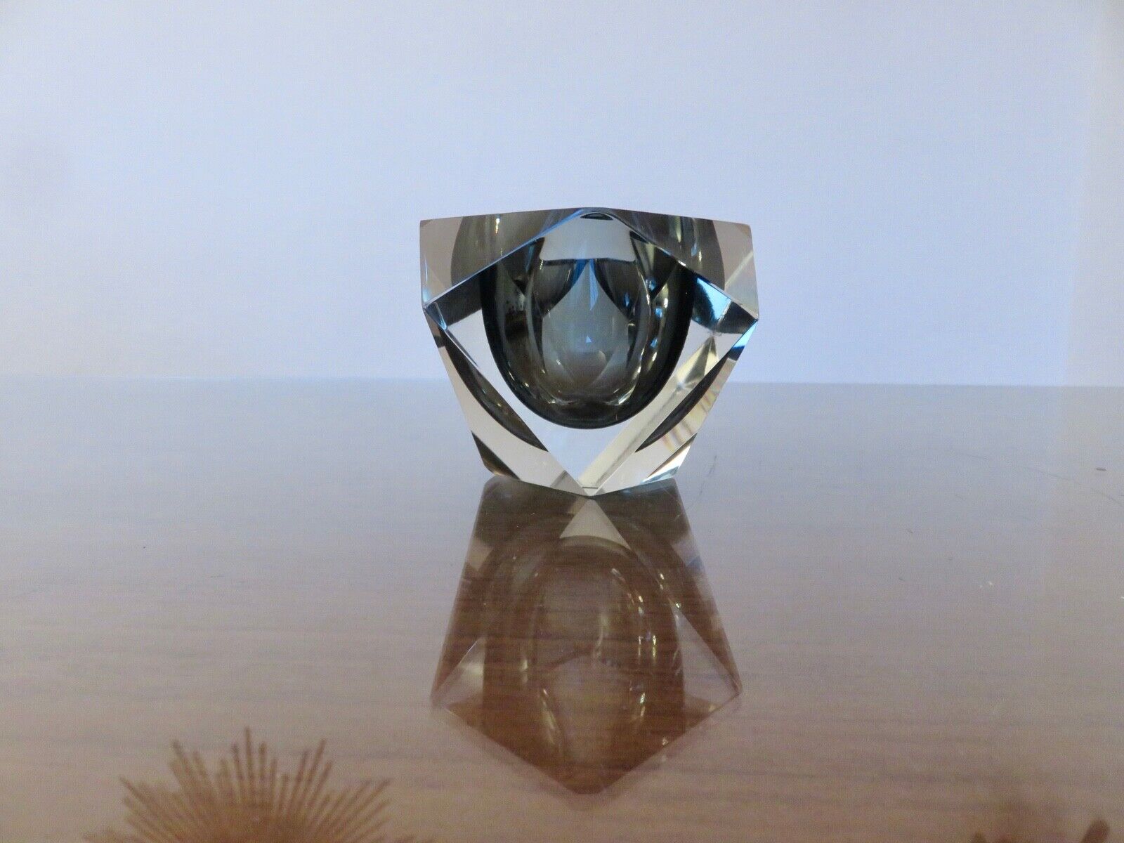 Cendrier et briquet de table en verre de Murano 1970