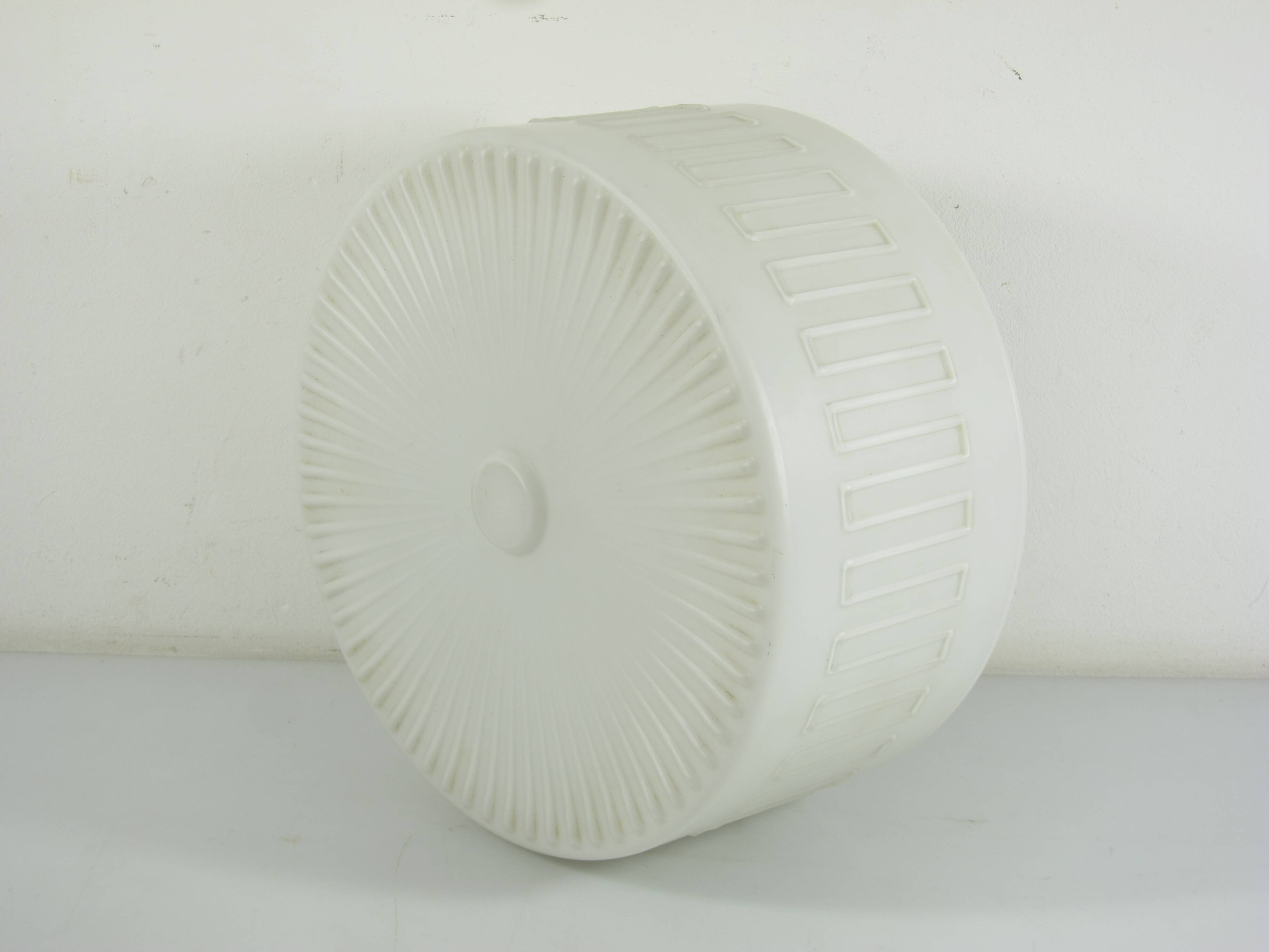 Set of Two 1930s German Art Deco Ceiling Lights, Wila Leuchten, Opal Glass