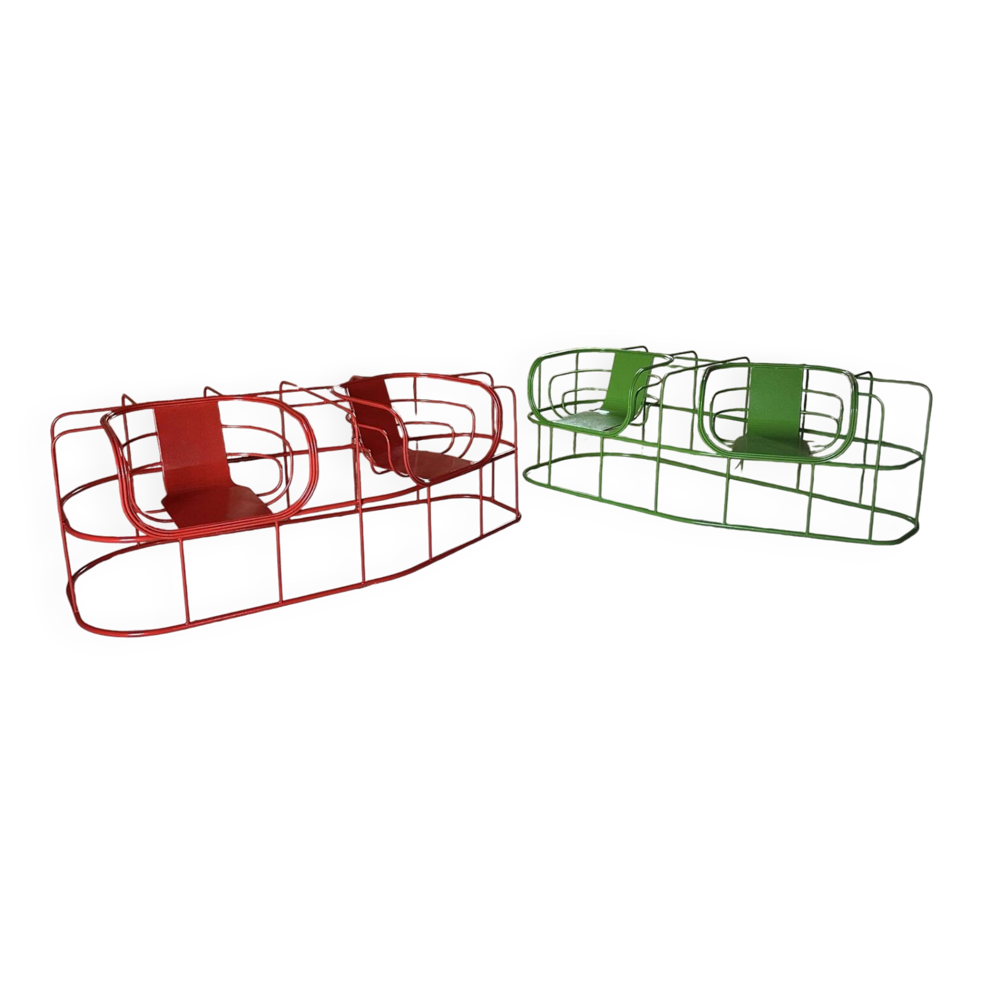 Paire d’assises doubles « Locus Solus » – Gae Aulenti – Italie – 1970