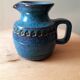 Blue ceramic pitcher Emile Masson Vallauris