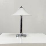 Lampe de table en verre opalin allemand