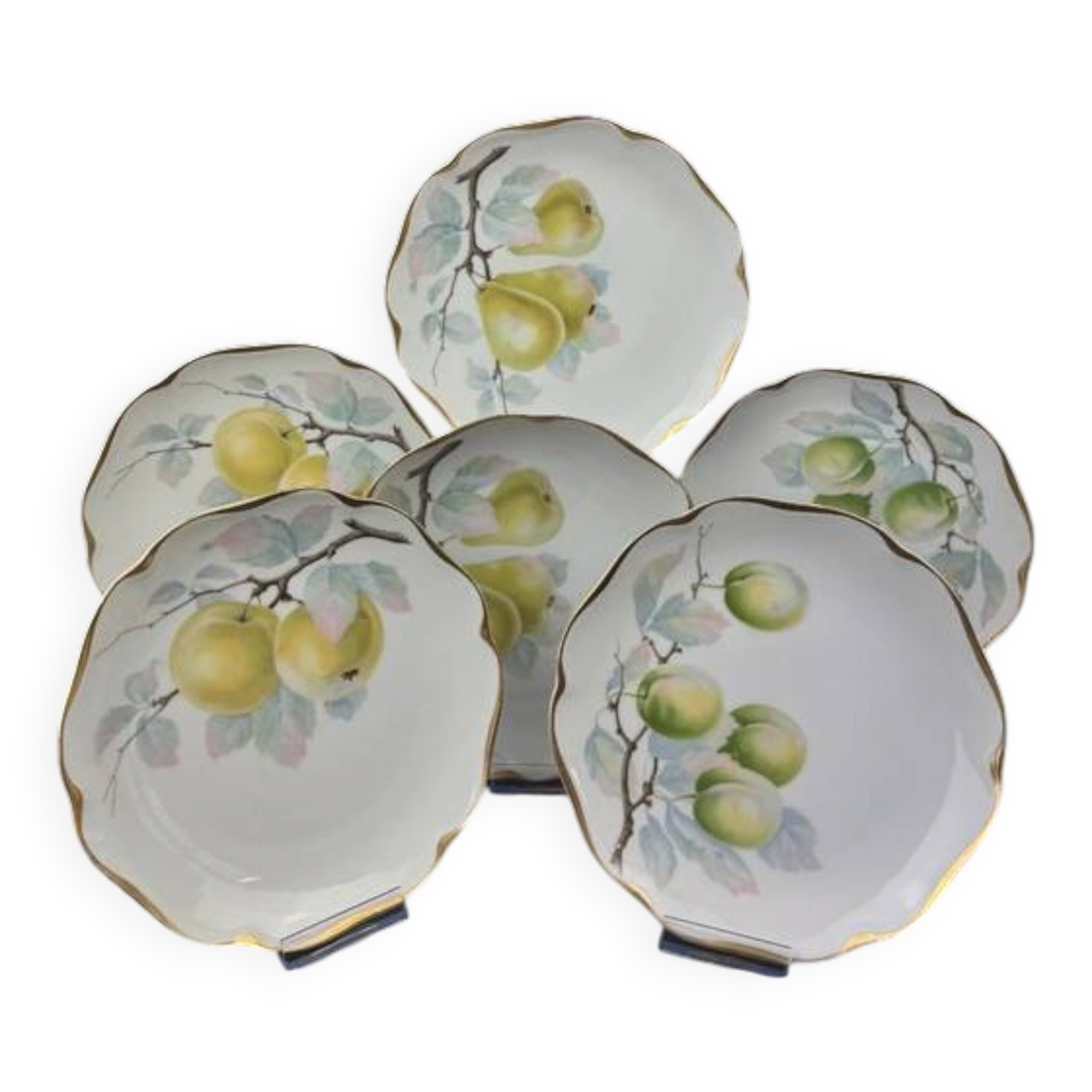 RC Bavaria 6 fruit dessert plates Auguste Viktoria