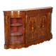 Antique walnut burl cabinet with inlays, United Kingdom, 19th century.