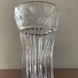 Vintage chiseled crystal vase