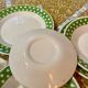 Set of 12 antique polka dot plates for 4 people