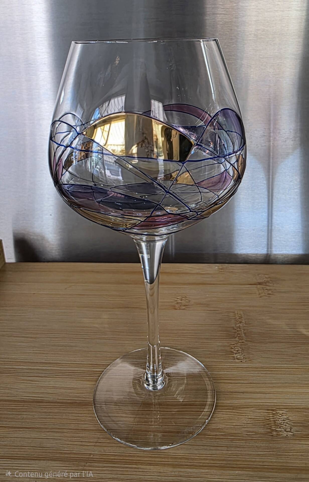 Pair of large tasting glasses / balloon in Paris crystal