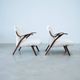 Set of two elegant lounge chairs