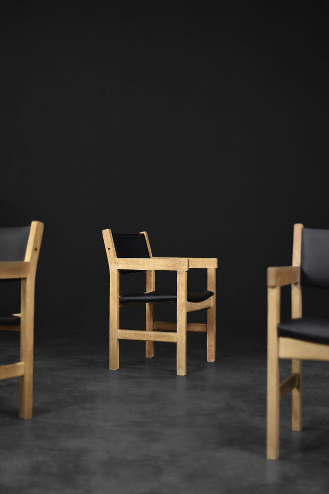 Vintage Danish oak chairs from the mid-century by Hans J. Wegner for Getama, 1960s, set of 4.