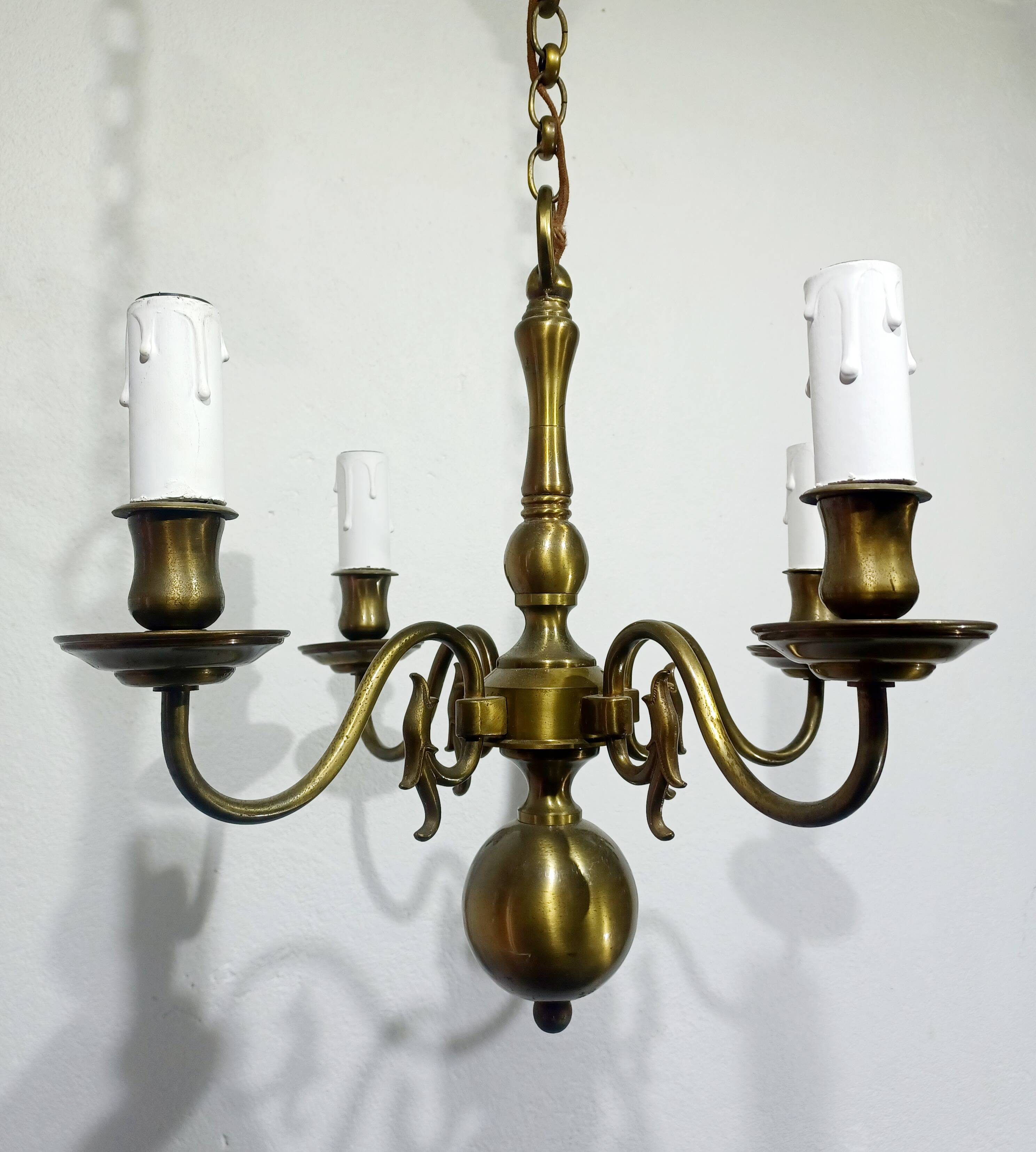4-light Dutch chandelier