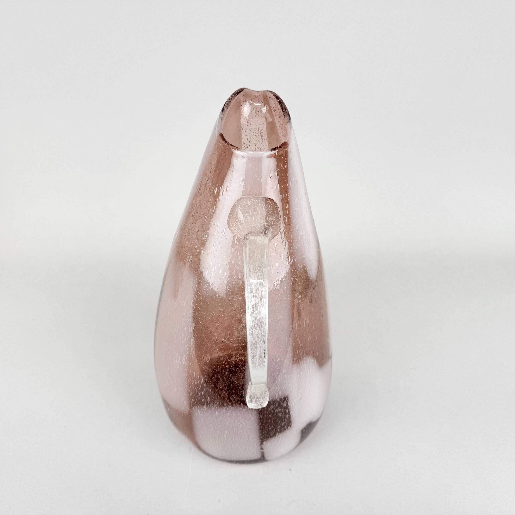Large Hand Made Glass Vase / Pitcher, Germany 1970's