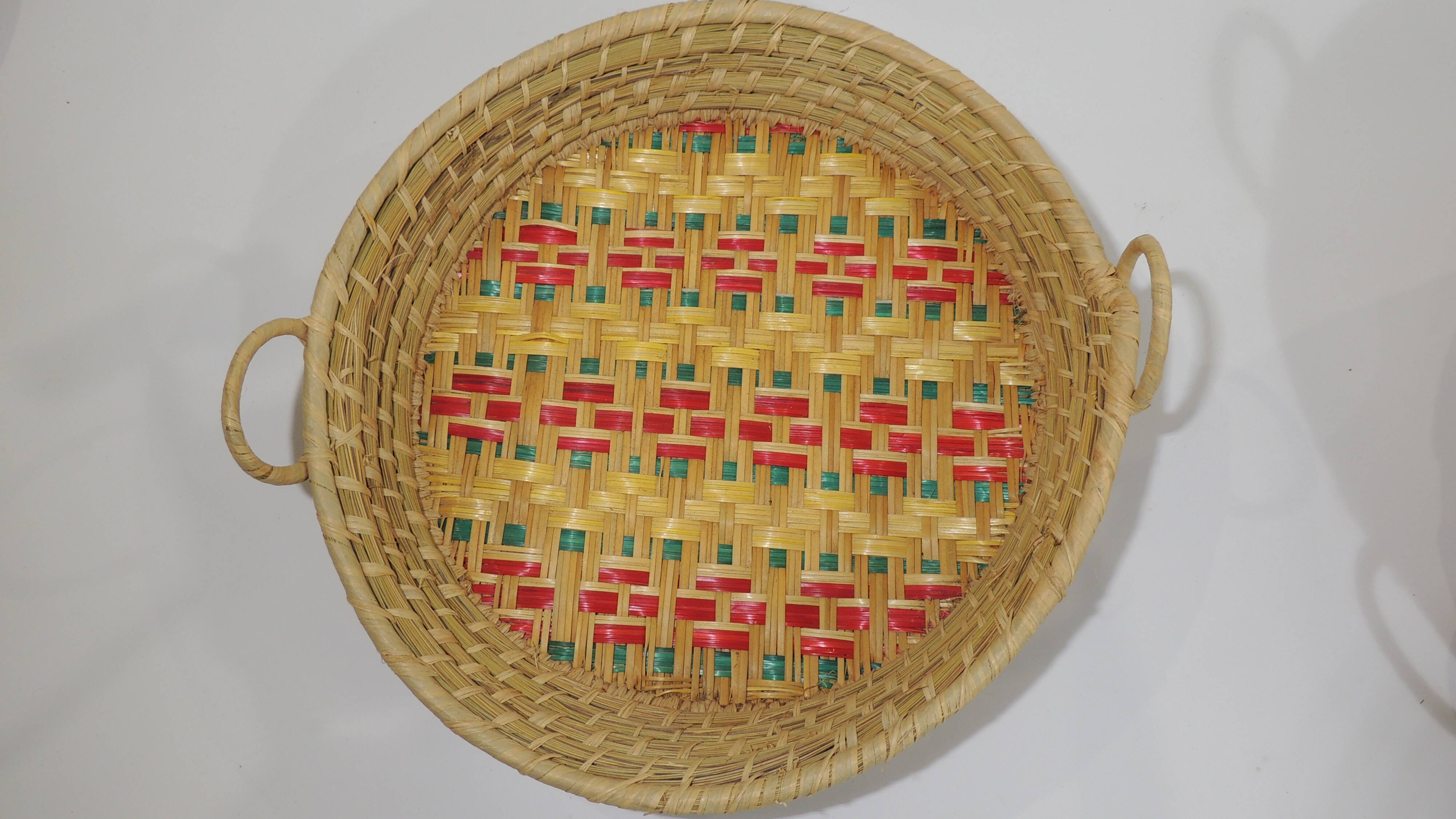 Set Basket natural fiber and raffia / vintage / africa