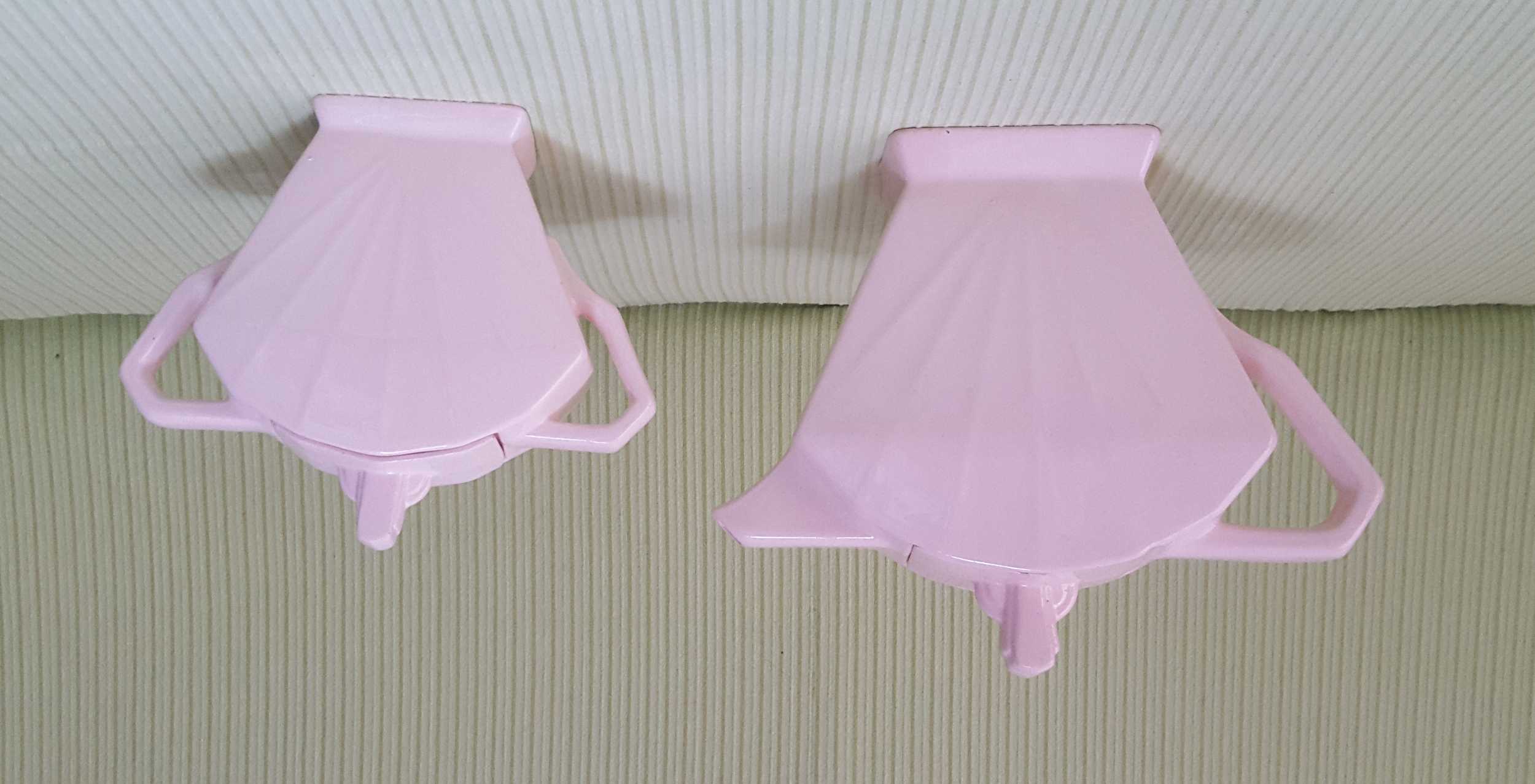 Théière and its pink ceramic sugar maker Art Deco