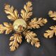 Gilded hand-forged Florentine wall lamp Hans Kögl style, Italy