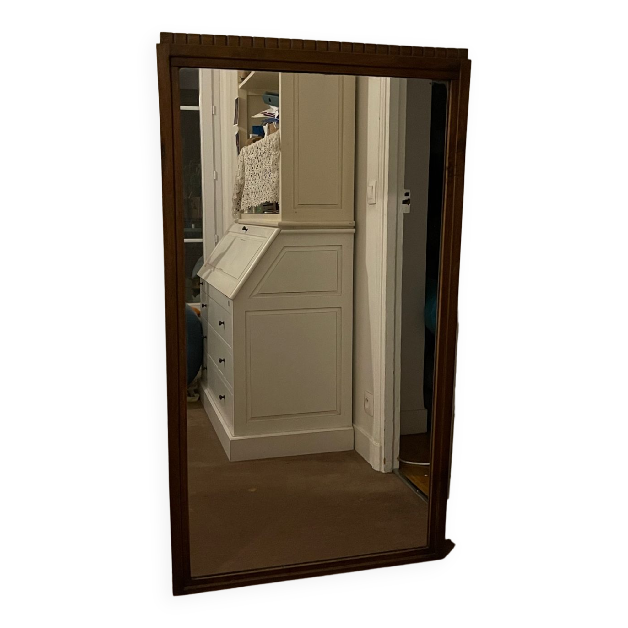 Antique fireplace mirror