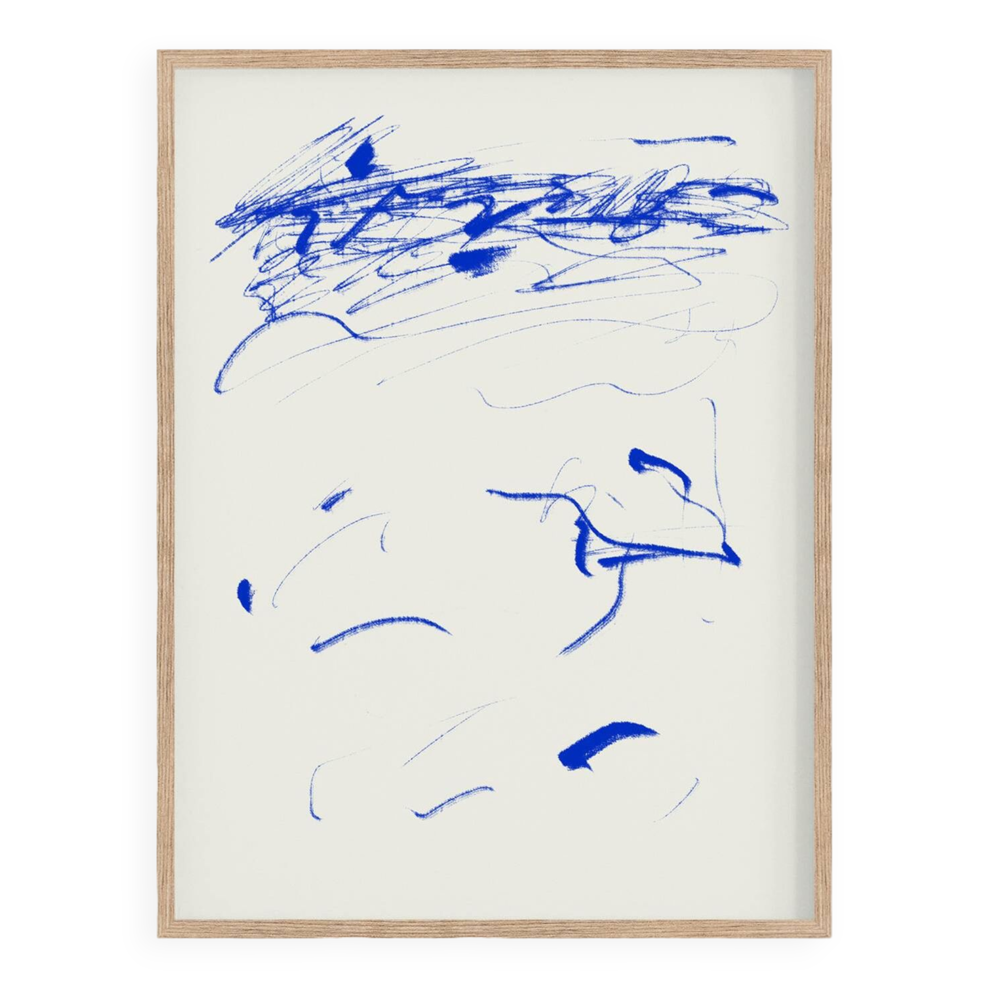 Abstract blue painting giclee print