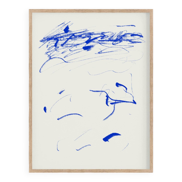 Abstract blue painting giclee print