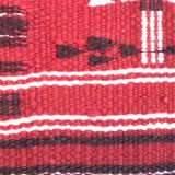 Carpet kilim red and black in pure wool handmade 127 x 213 cm