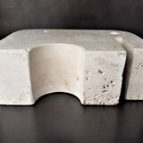 Pair of travertine bookends Fratelli Mannelli, 1970
