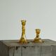 Pair of Art Deco candlesticks in pressed glass from the 1930s.