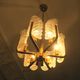Carl Fagerlund brass and glass acanthus leaf chandelier, Sweden 1960s