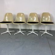 4 La Fonda fiberglass steel dining Chairs by Eames for Herman Miller