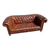 Canapé cuir chesterfield 2 places
