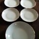 Lot 6 assiettes creuses avec plat rond porcelaine blanche dorure Sologne Lamotte
