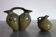 2 vases vintage en céramique vernissée, Grèce