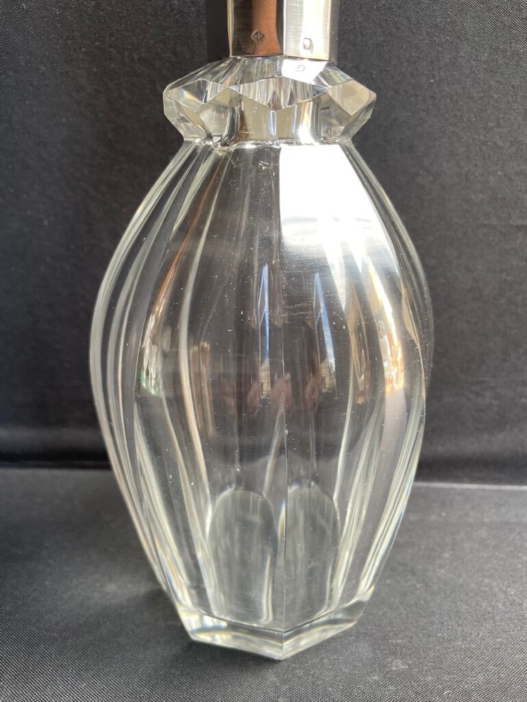 Large decanter - Louis Philippe - Strong crystal and silver
