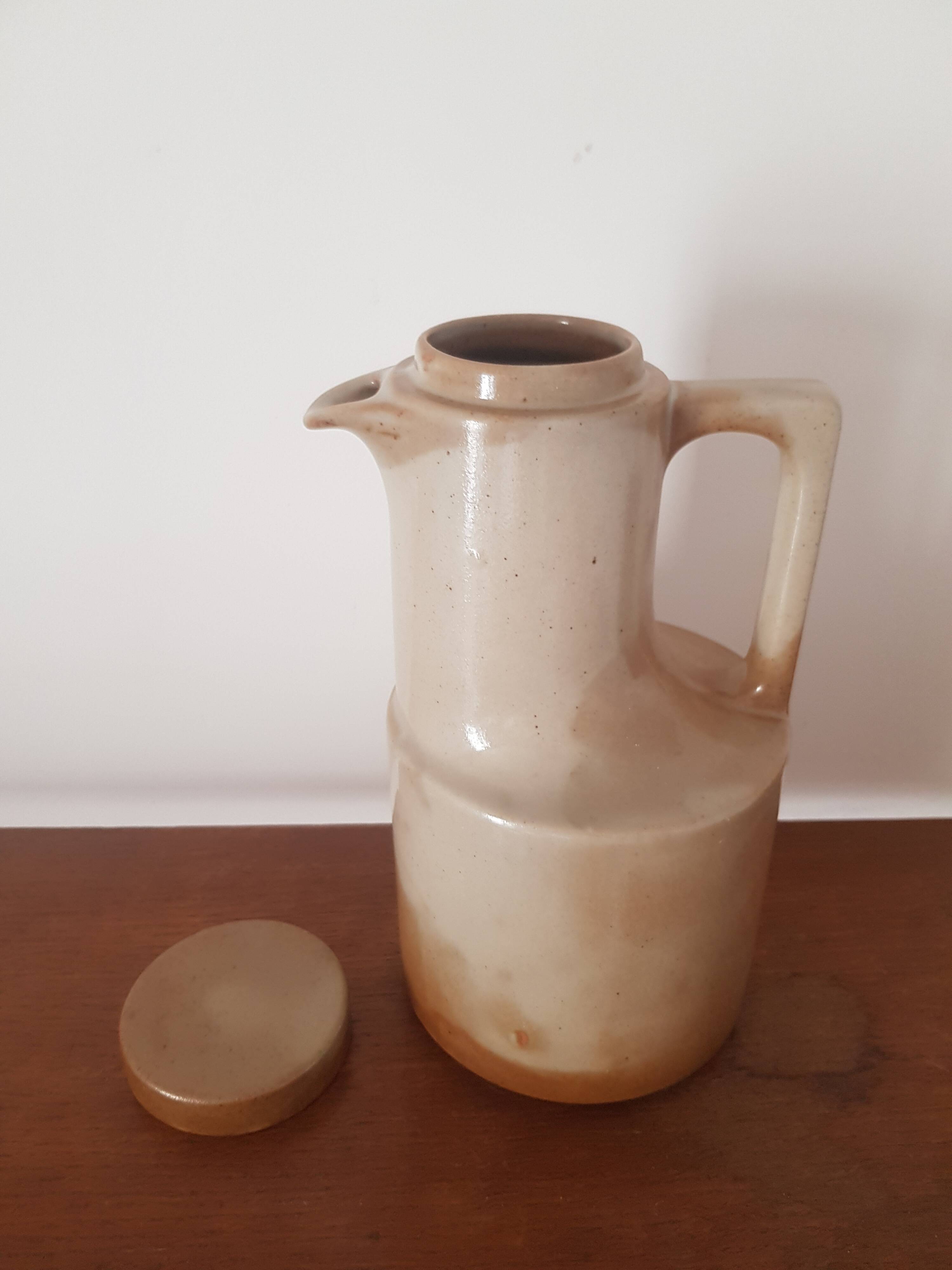 Vintage Brenne stoneware coffee pot
