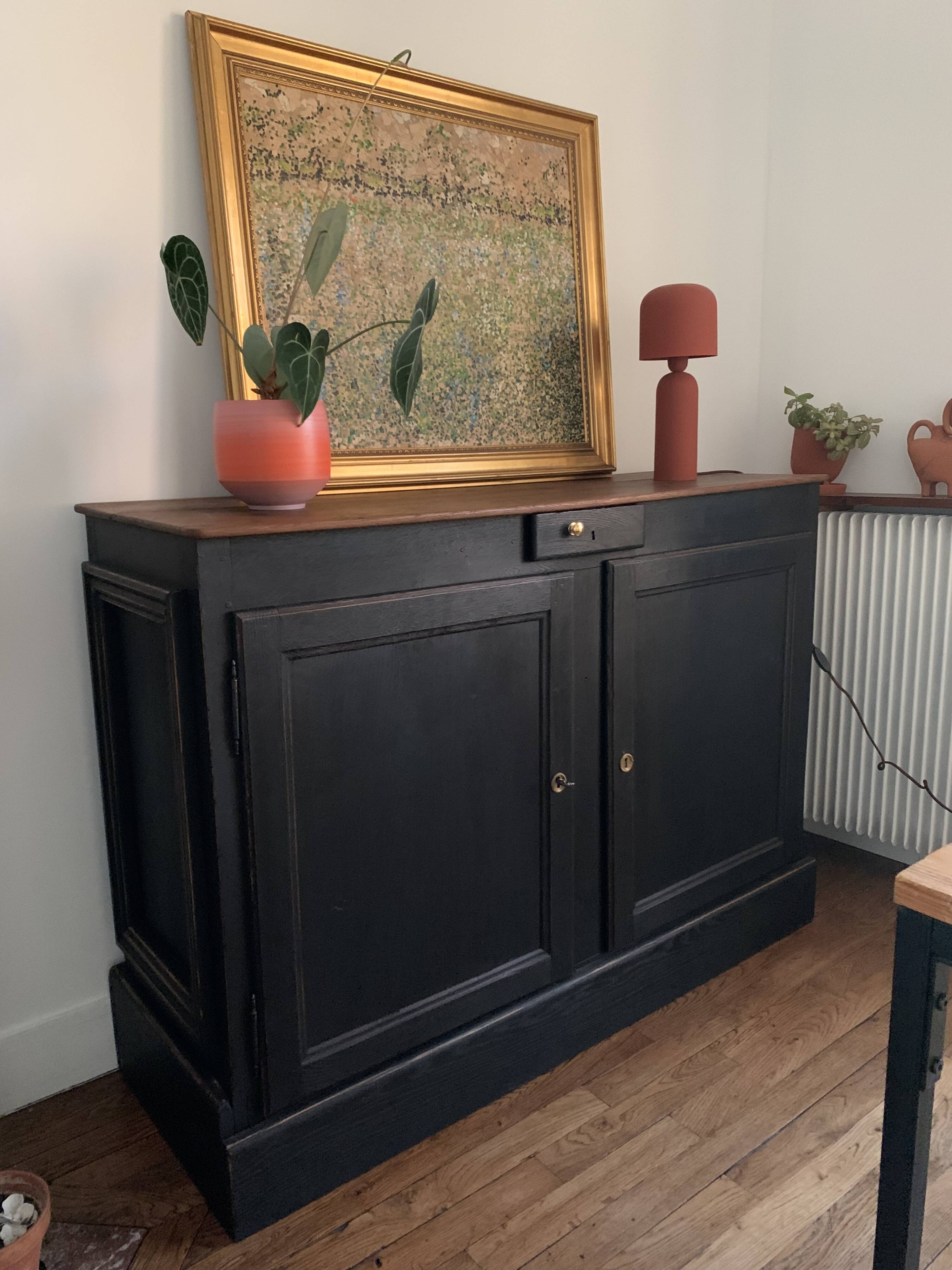 Antique wooden counter