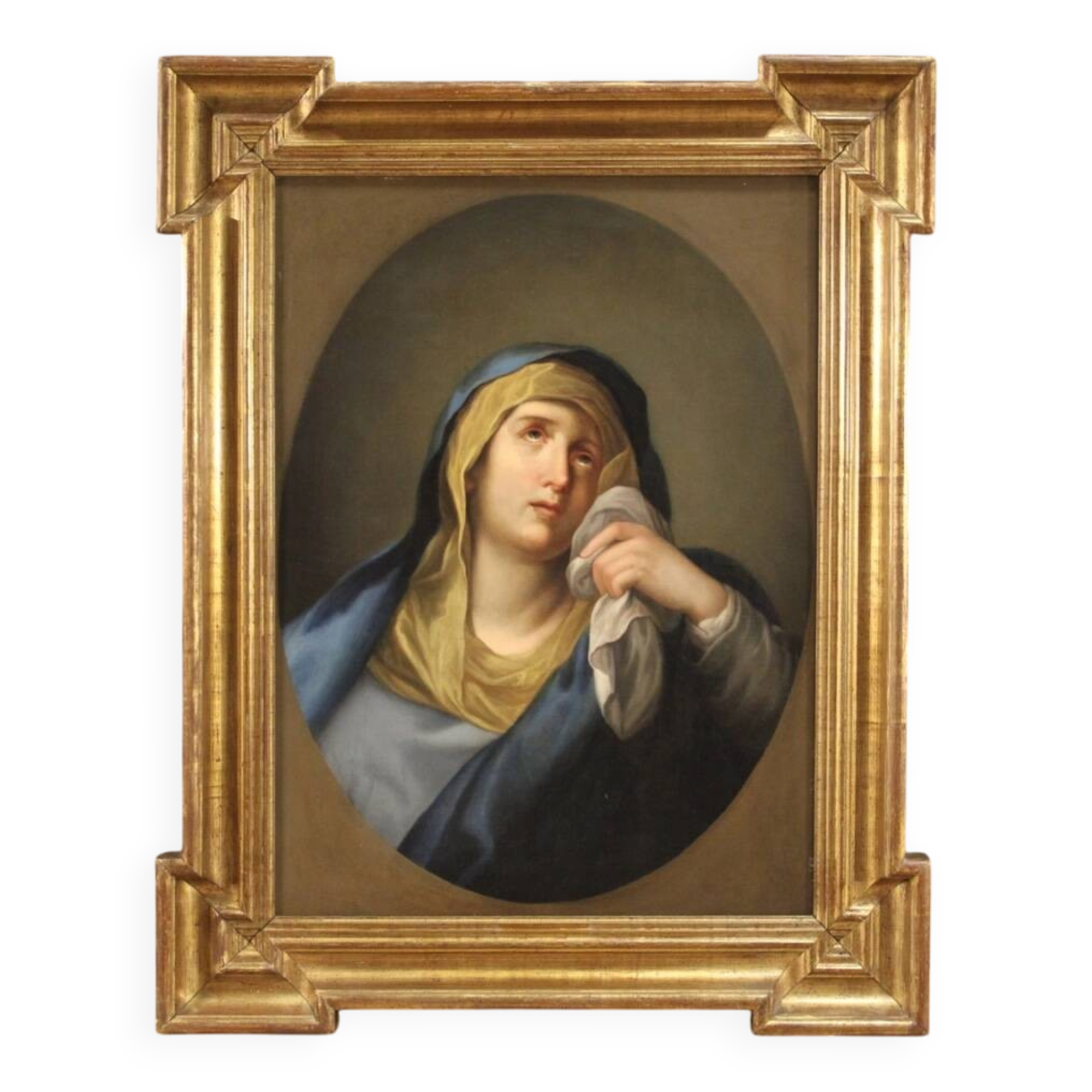Antique painting of the Virgin of Sorrows from the 18th century