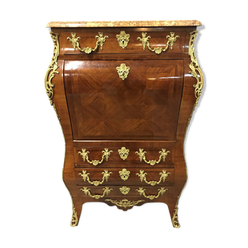 Curved secretary in Louis XV style