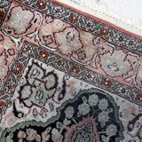 Handmade vintage Persian Tabriz silk rug 78cm x 133cm 1950s - 1С1150