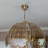 Golden glass chandelier for living room or dining room