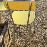 Pair of yellow Formica chairs
