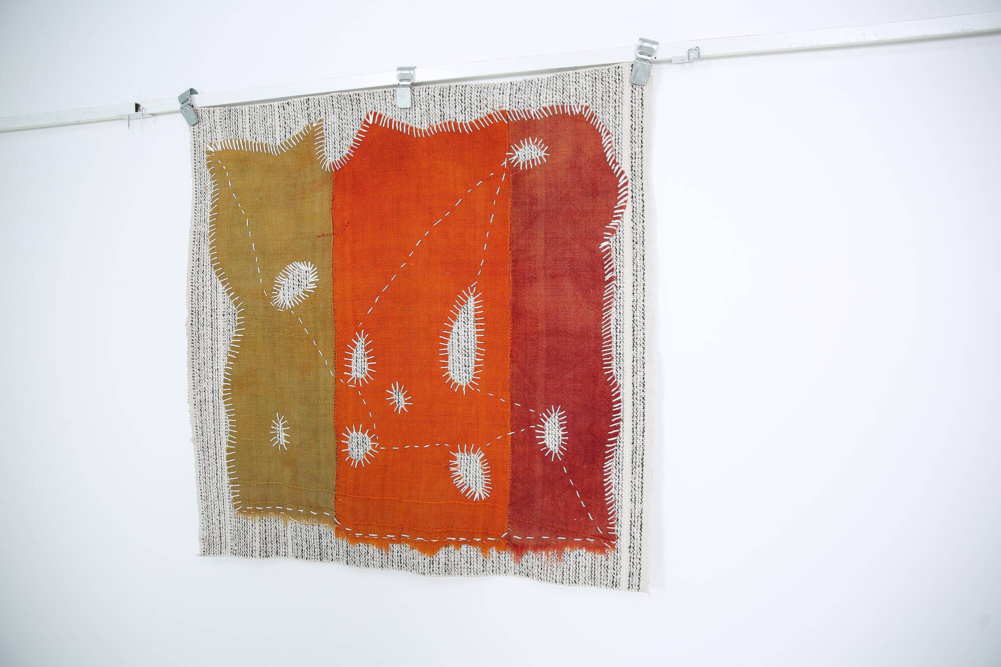 Olive Green Handmade Vintage Wall Hanging, Woven Tapestry 103x105 Cm