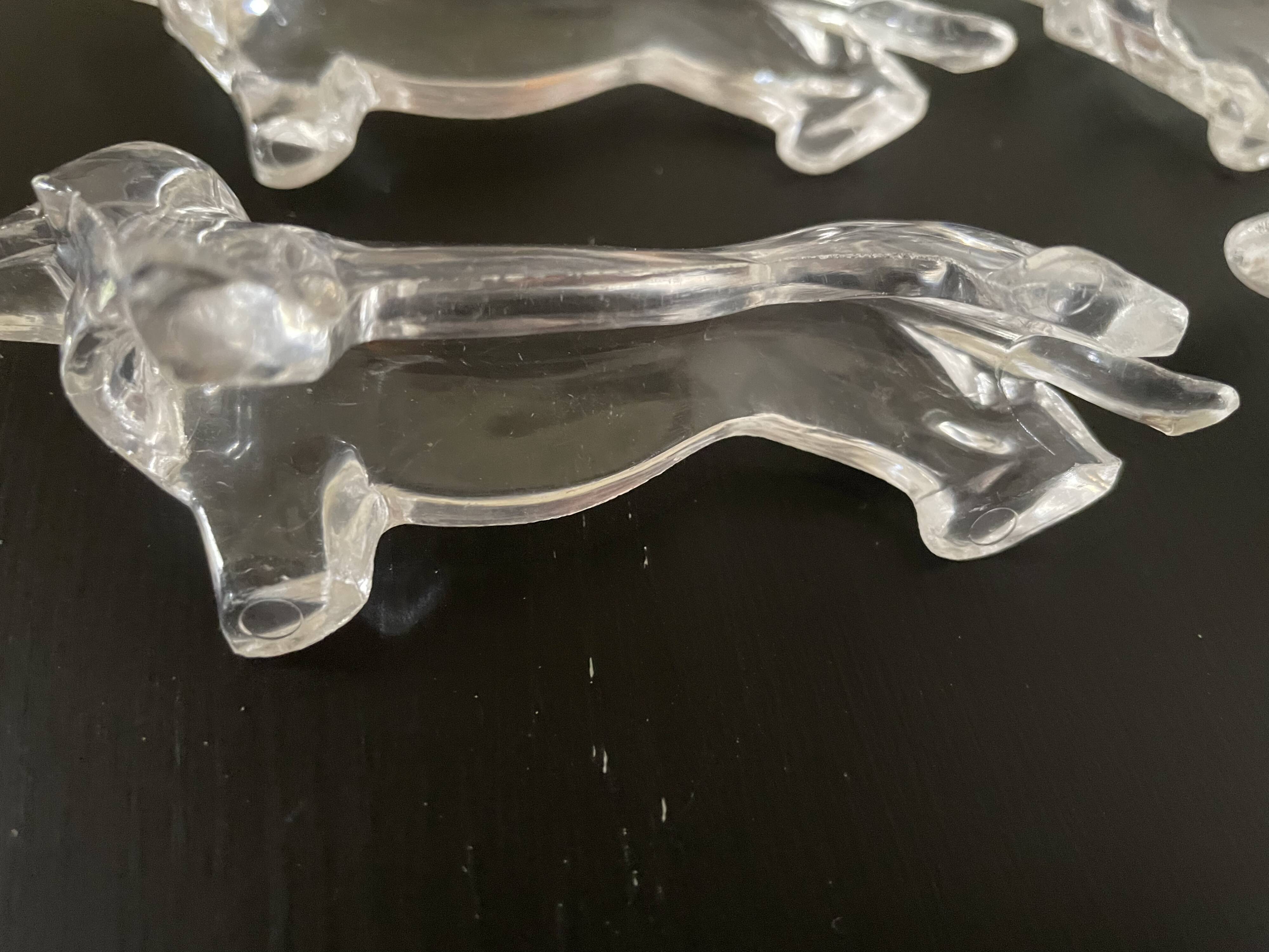 Transparent dachshund knife holder